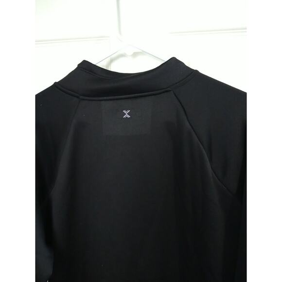 Xersion Woman XXLP Sweatshirt Mock Collared Black Kangaroo Pocket Thumbhole - Picture 10 of 11